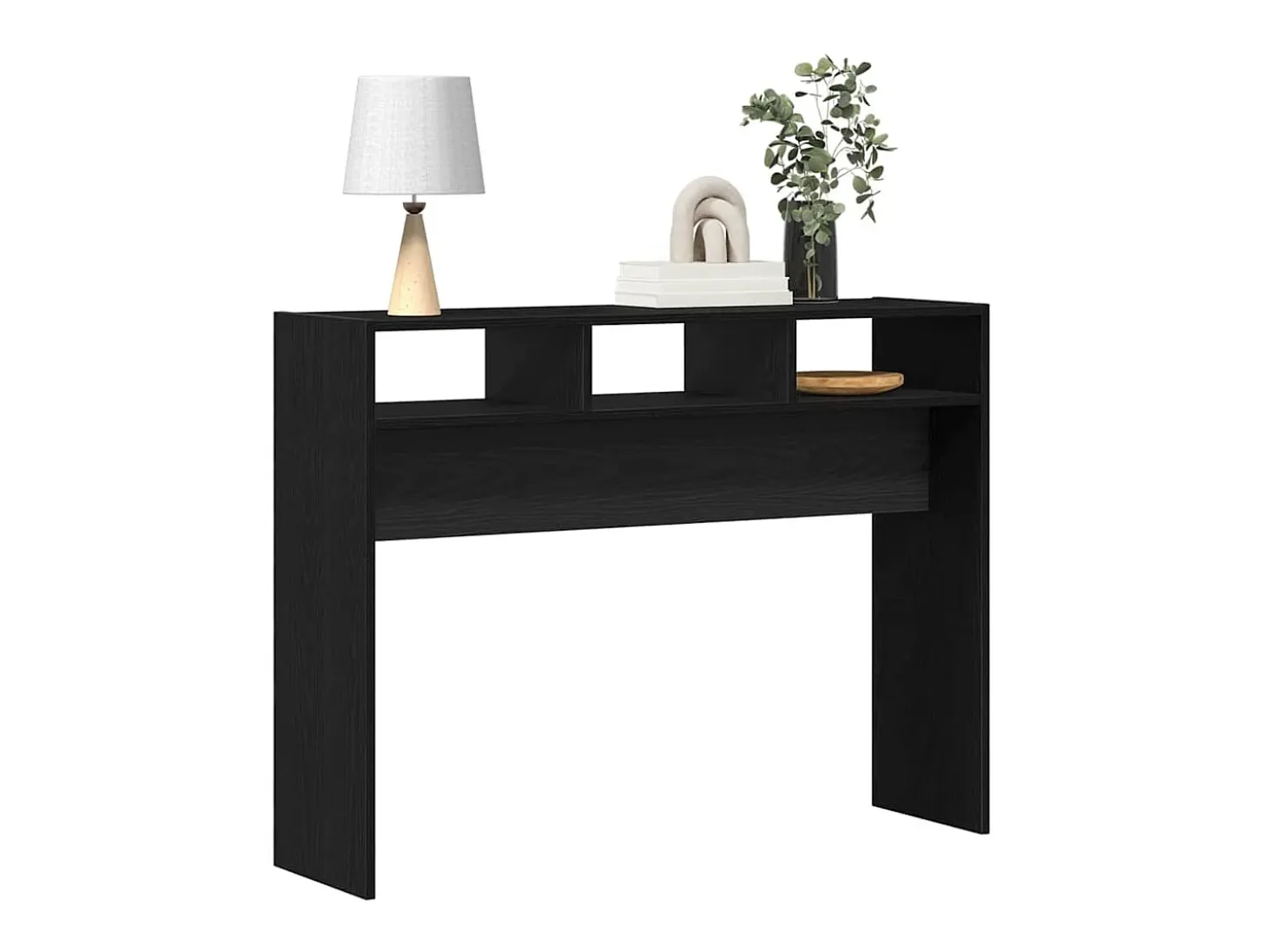 Mesa Consola Roble negro 105 x 30 x 80 cm Madera contrachapada