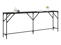 Mesa Consola Roble negro 200 x 29 x 75 cm