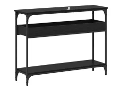 Mesa Consola Roble negro 100 x 29 x 75 cm Madera contrachapada