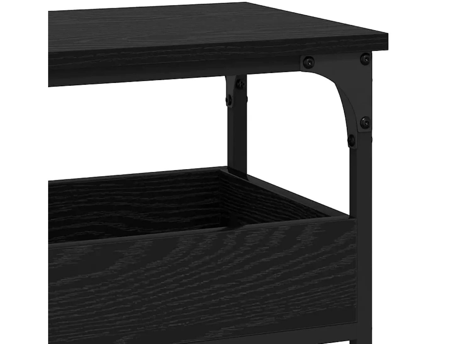 Mesa Consola Roble negro 100 x 29 x 75 cm Madera contrachapada