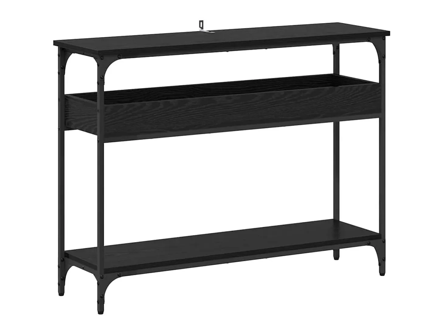 Mesa Consola Roble negro 100 x 29 x 75 cm Madera contrachapada