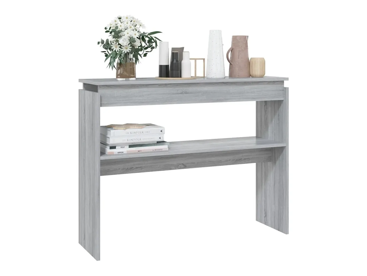 Mesa consola Sonoma gris 102x30x80 cm Madera de ingeniería