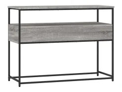 Mesa consola Sonoma gris 100x40x75 cm madera de ingeniería