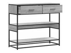 Mesa consola Sonoma gris 90x35x80 cm madera de ingeniería