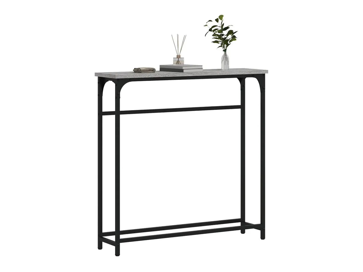 Mesa consola Sonoma gris 75x19,5x75 cm madera de ingeniería