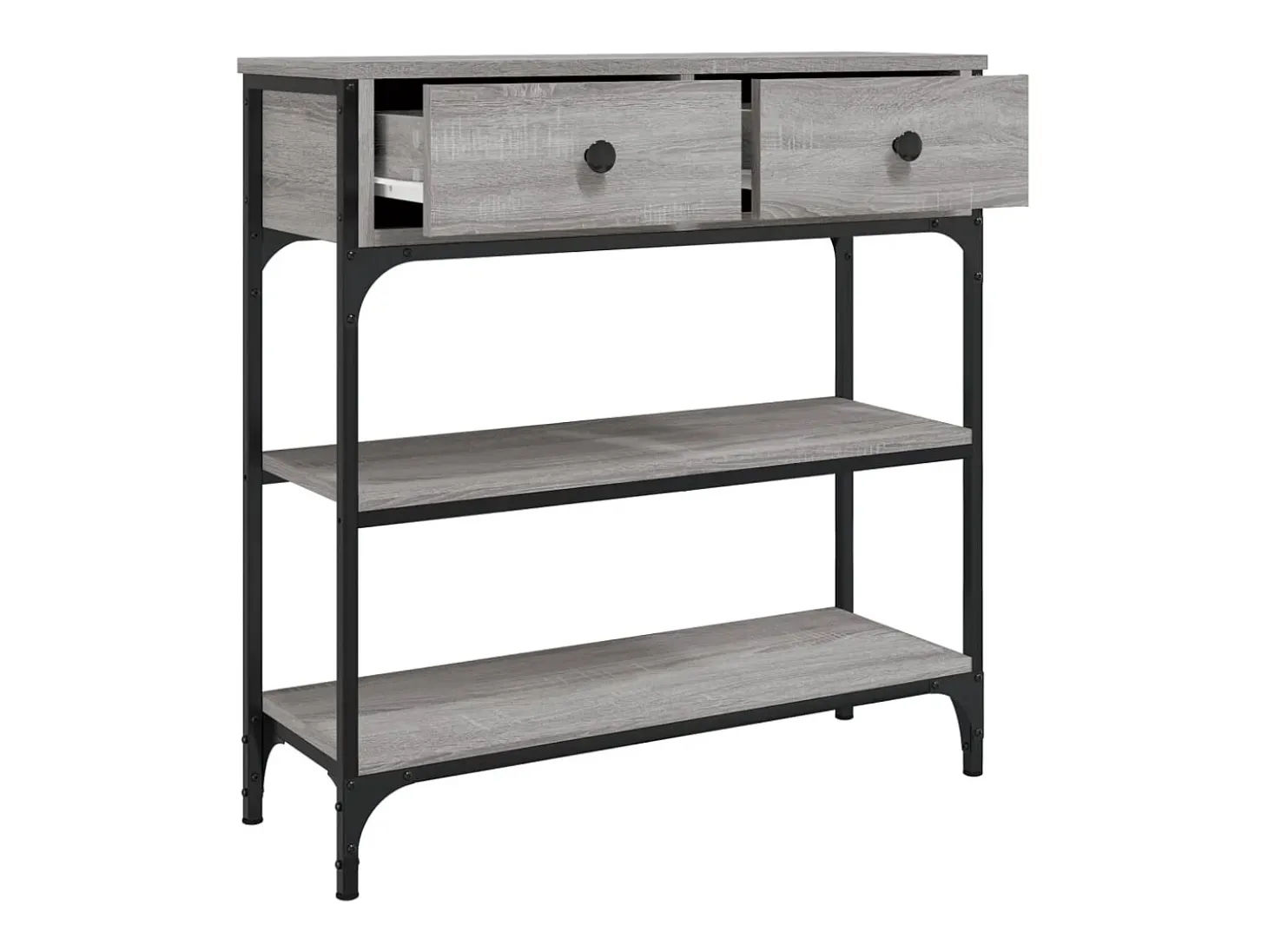 Mesa consola Sonoma gris 72,5x25x75 cm madera de ingeniería