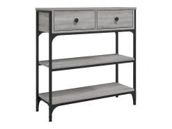 Mesa consola Sonoma gris 72,5x25x75 cm madera de ingeniería