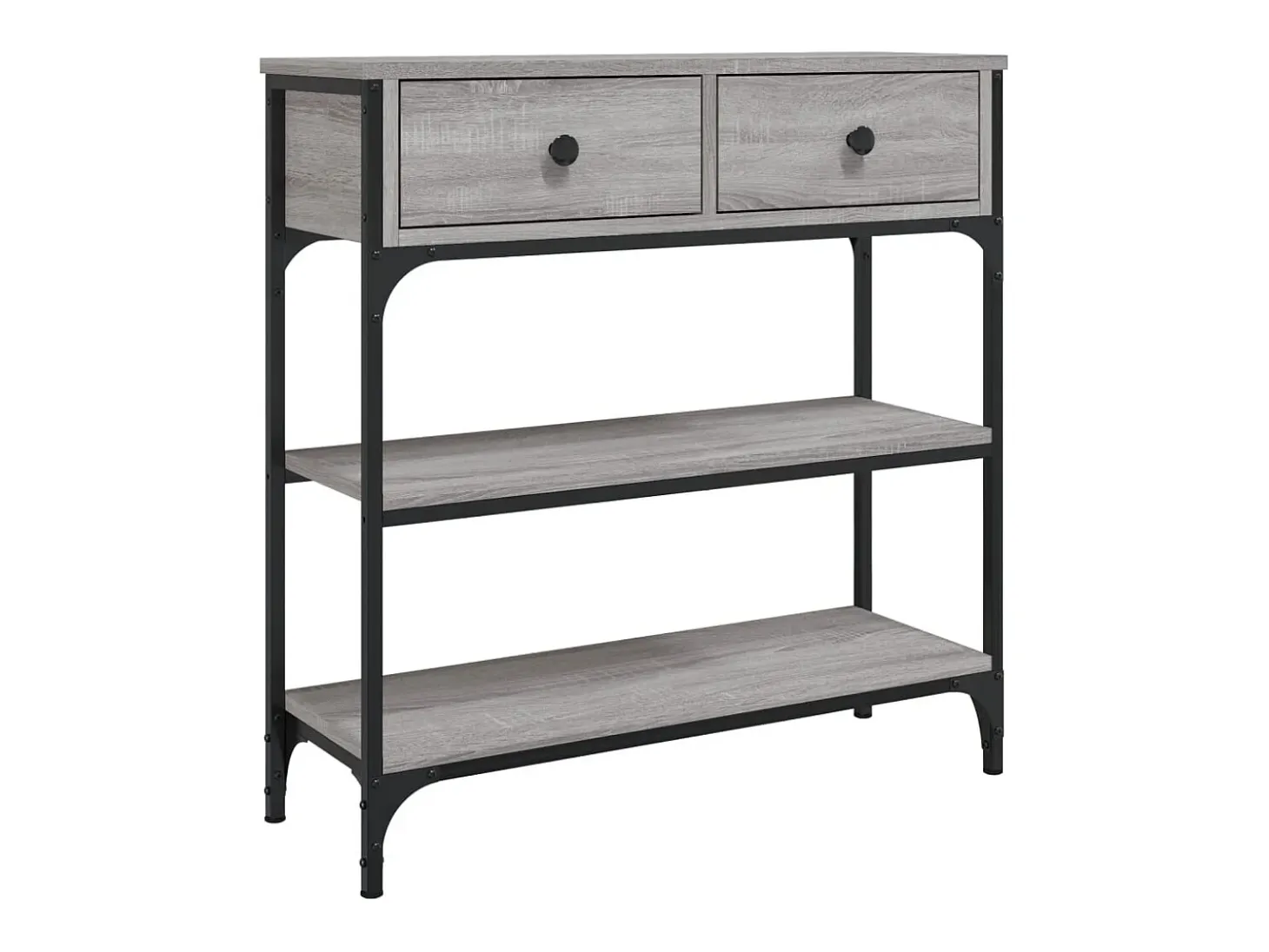Mesa consola Sonoma gris 72,5x25x75 cm madera de ingeniería