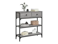 Mesa consola Sonoma gris 72,5x25x75 cm madera de ingeniería