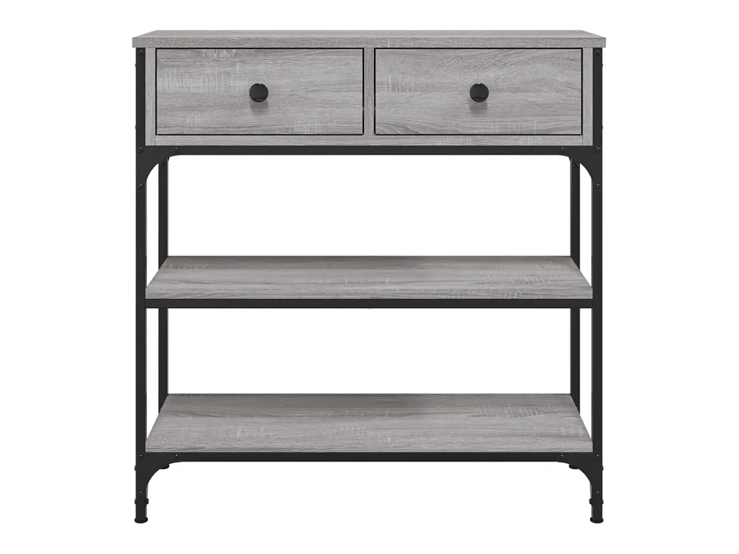 Mesa consola Sonoma gris 72,5x25x75 cm madera de ingeniería
