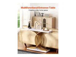 Mesa Consola SucceBuy 100 cm, 1 Nivel, Mesa Consola Estrecha para la Entrada y el Salón