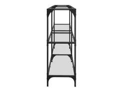 Mesa consola superficie vidrio transparente acero 194,5x30x81cm