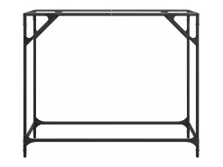 Mesa consola superficie vidrio transparente acero 98x35x81 cm