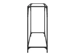 Mesa consola superficie vidrio transparente acero 98x35x81 cm