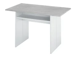 Mesa consola Tavolo desplegable blanco mate/cemento 77/75x120x35x70 cm