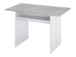 Mesa consola Tavolo desplegable blanco mate/cemento 77/75x120x35x70 cm