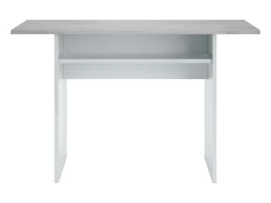 Mesa consola Tavolo desplegable blanco mate/cemento 77/75x120x35x70 cm