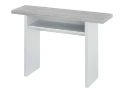 Mesa consola Tavolo desplegable blanco mate/cemento 77/75x120x35x70 cm