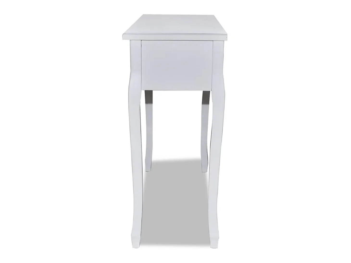 Mesa consola tocador con tres cajones blancos
