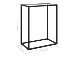 Mesa consola transparente 60x35x75 cm Cristal templado