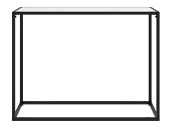 Mesa consola vidrio templado blanco 100x35x75 cm ES256162