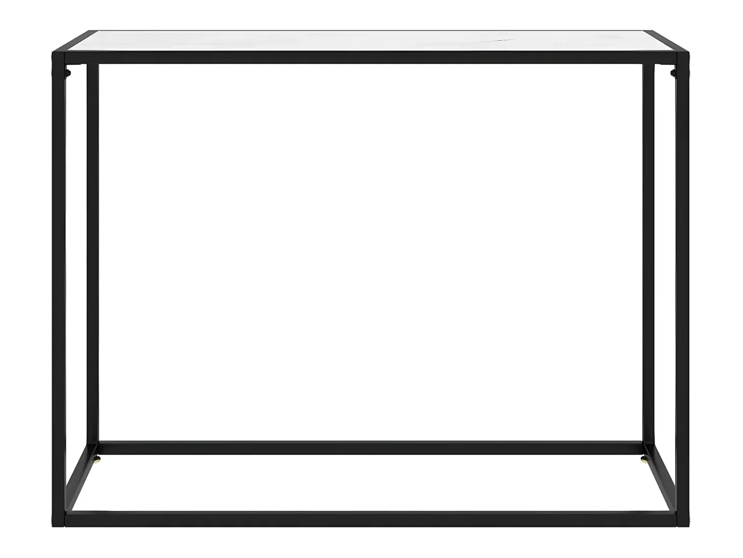 Mesa consola vidrio templado blanco 100x35x75 cm ES256162