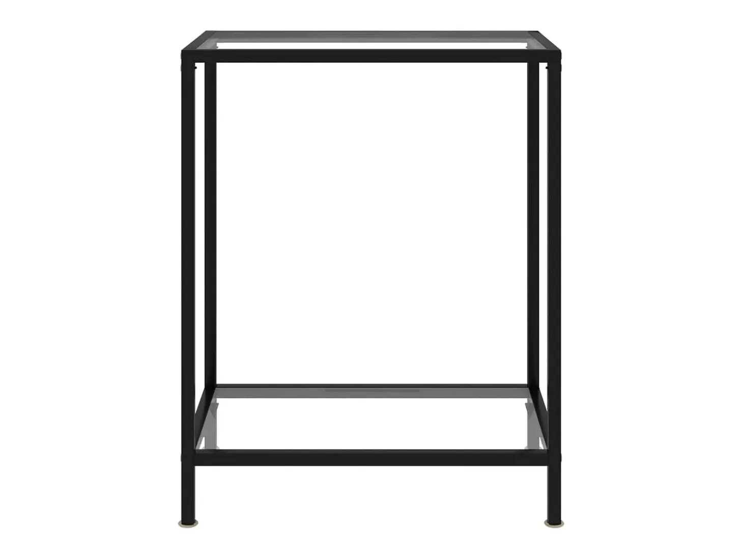 Mesa consola vidrio templado transparente 60x35x75 cm ES623232