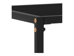 Mesa consola vidrio templado negro 100x35x75 cm