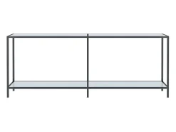 Mesa consola vidrio templado blanco 200x35x75,5 cm ES321928