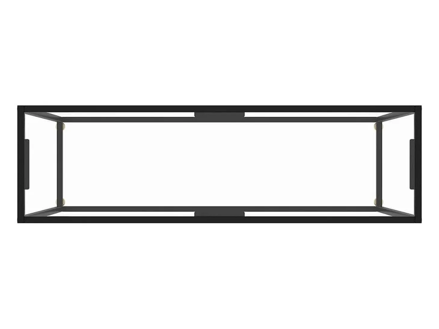 Mesa consola vidrio templado transparente 120x35x75 cm