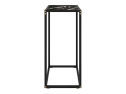 Mesa consola vidrio templado negro 60x35x75 cm