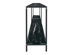 Mesa consola vidrio templado negro 200x35x75,5 cm ES386502