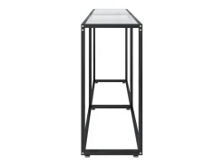 Mesa consola vidrio templado transparente 180x35x75,5 cm