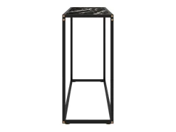 Mesa consola vidrio templado negro 100x35x75 cm ES734912