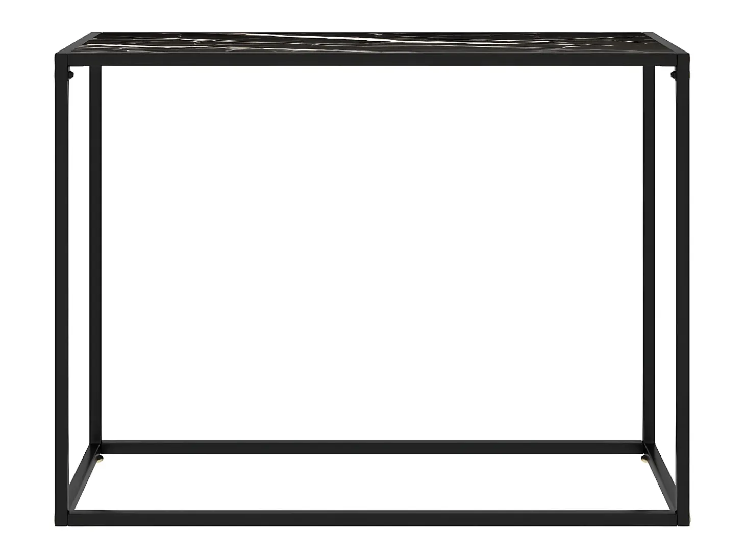 Mesa consola vidrio templado negro 100x35x75 cm ES734912