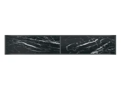 Mesa consola vidrio templado negro 200x35x75,5 cm