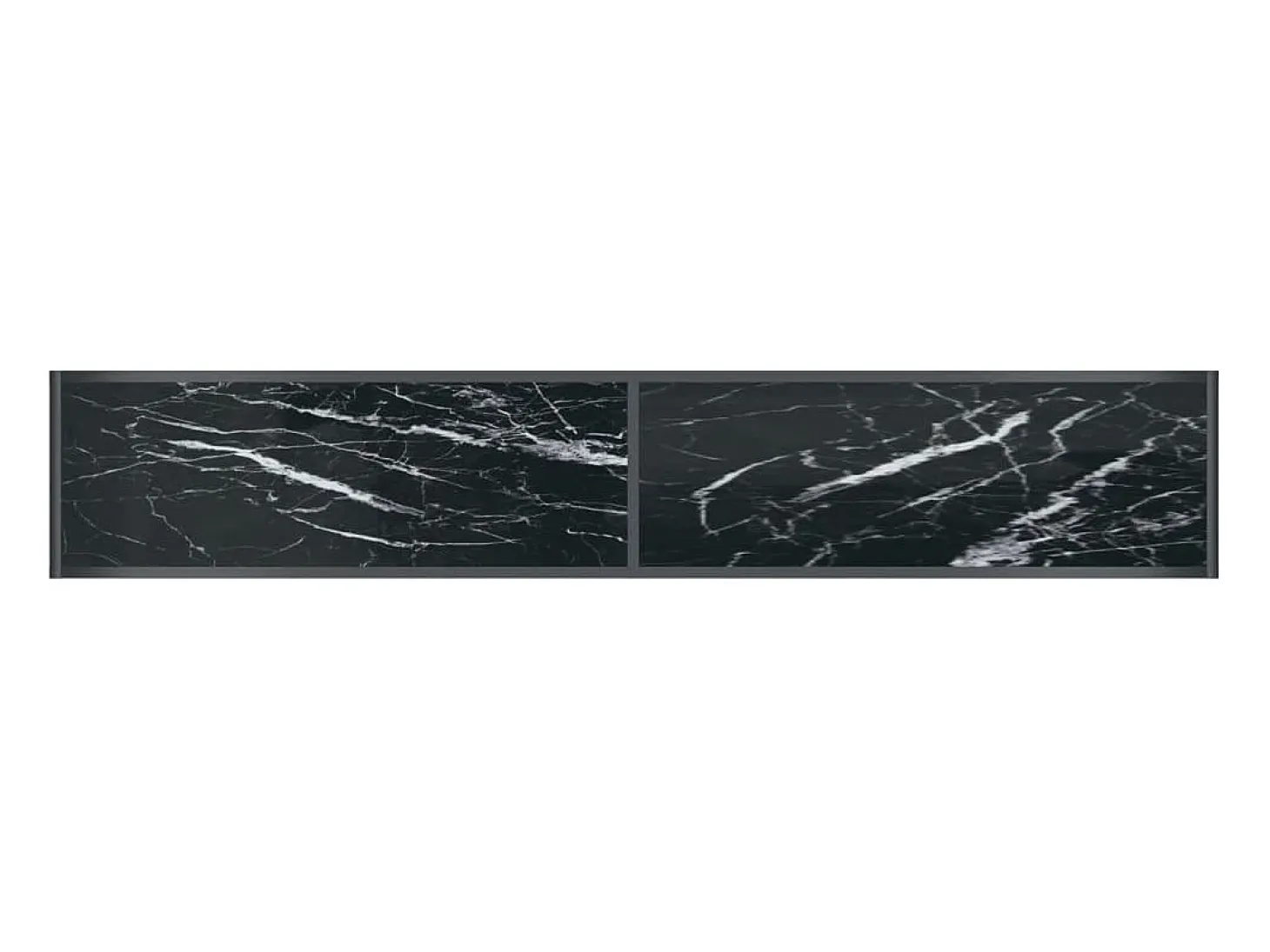 Mesa consola vidrio templado negro 200x35x75,5 cm