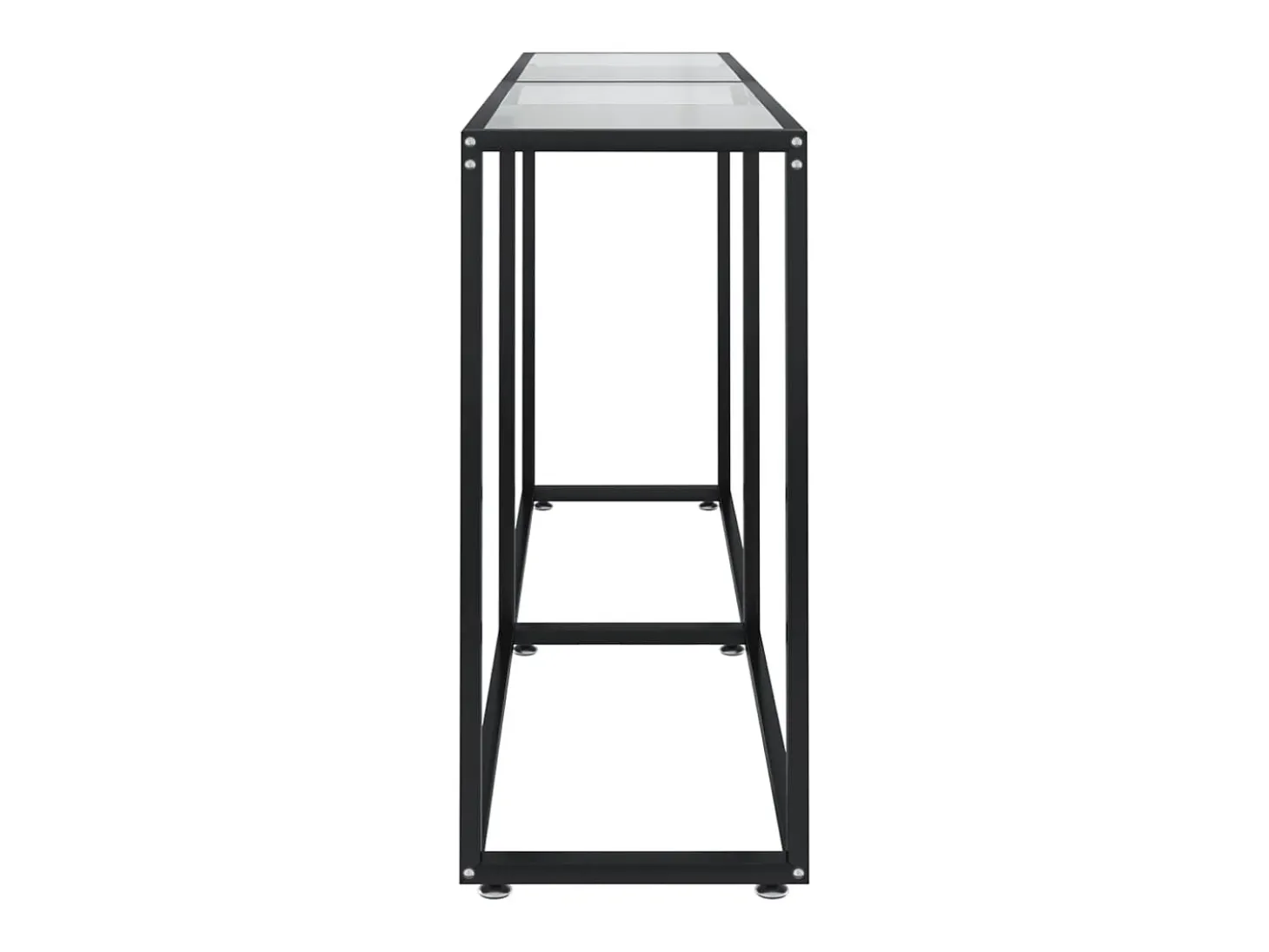 Mesa consola vidrio templado transparente 160x35x75,5 cm
