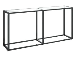 Mesa consola vidrio templado transparente 160x35x75,5 cm