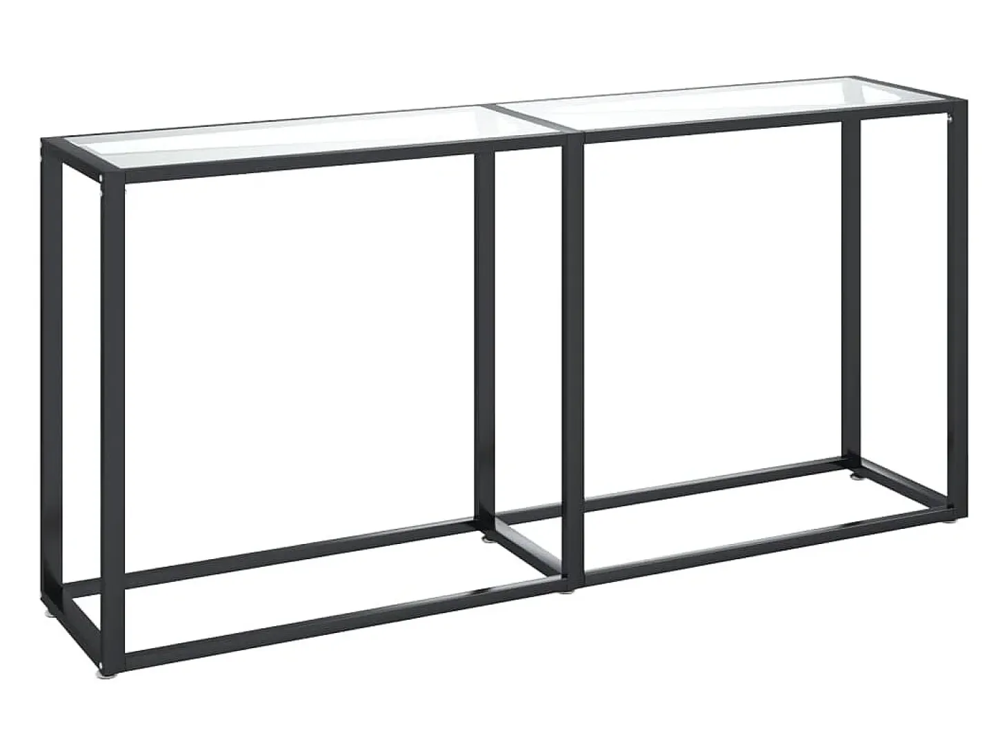 Mesa consola vidrio templado transparente 160x35x75,5 cm