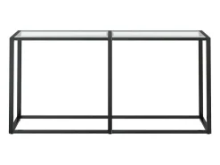 Mesa consola vidrio templado transparente 160x35x75,5 cm