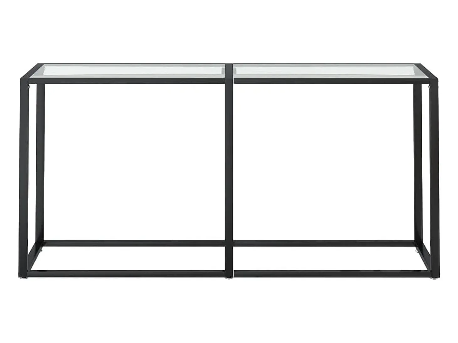Mesa consola vidrio templado transparente 160x35x75,5 cm