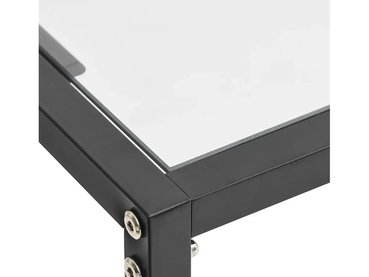 Mesa consola vidrio templado transparente 160x35x75,5 cm