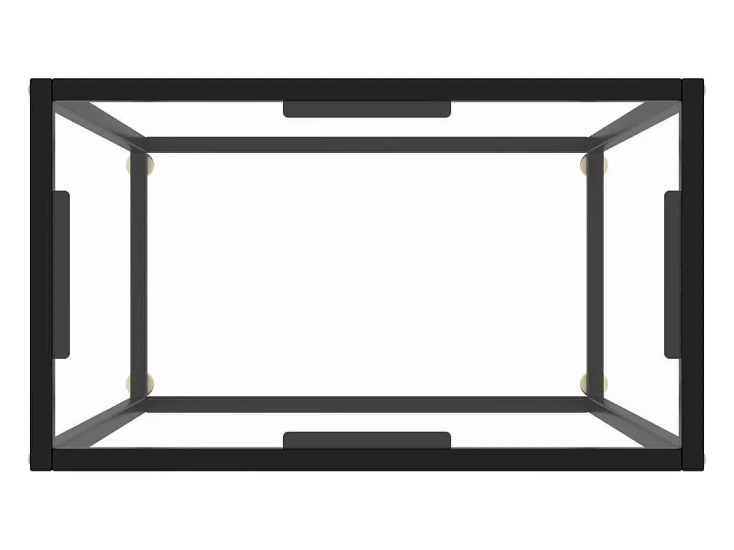 Mesa consola vidrio templado transparente 60x35x75 cm