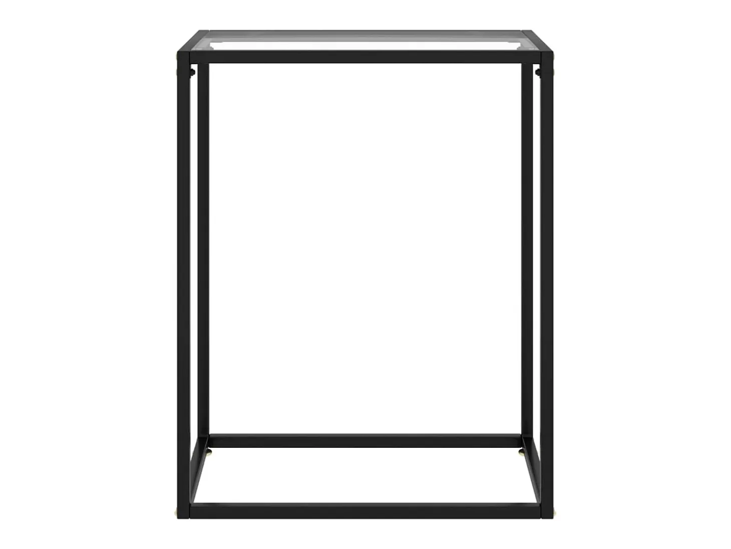 Mesa consola vidrio templado transparente 60x35x75 cm