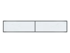 Mesa consola vidrio templado blanco 200x35x75,5 cm