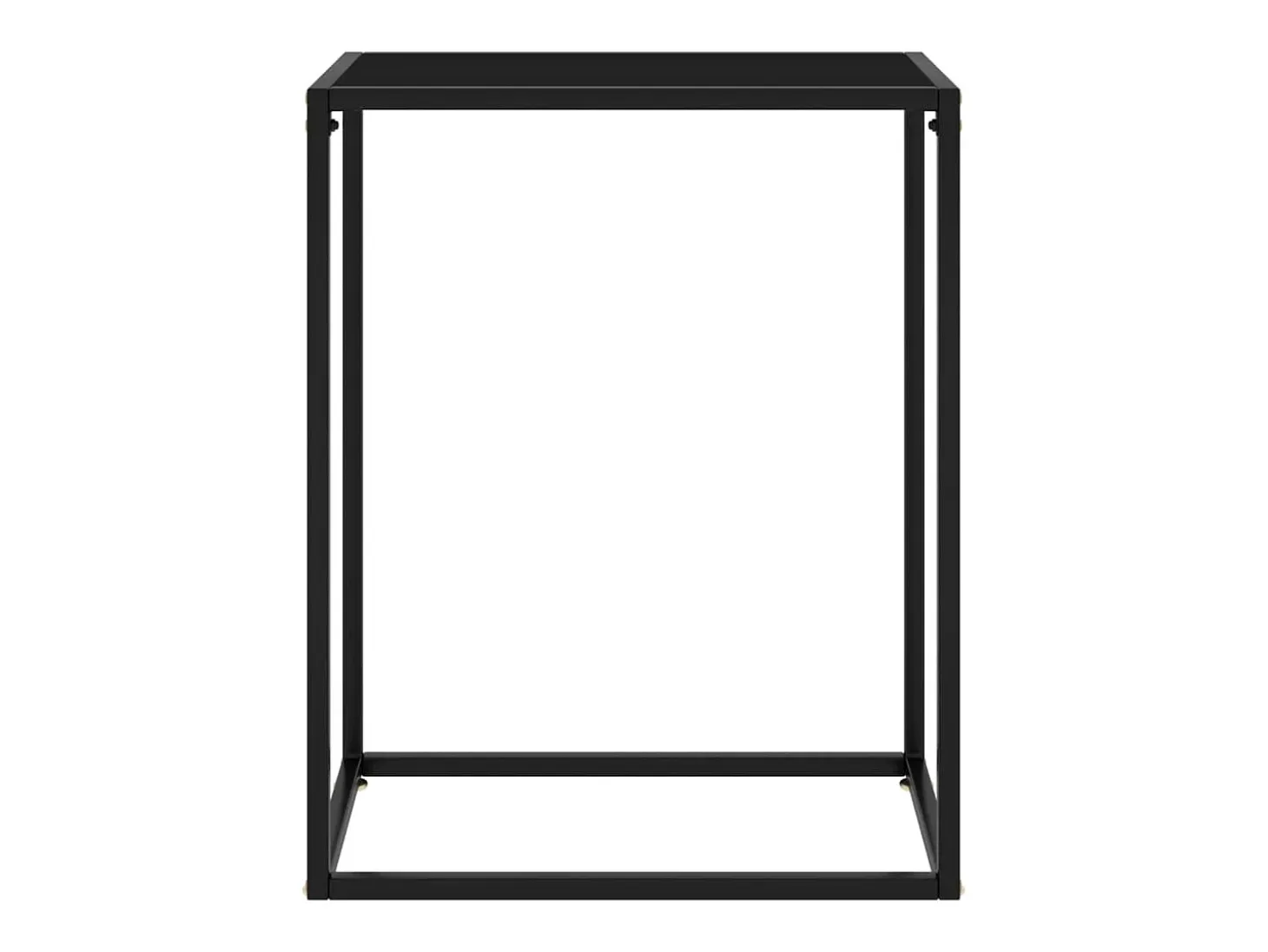 Mesa consola vidrio templado negro 60x35x75 cm ES675627