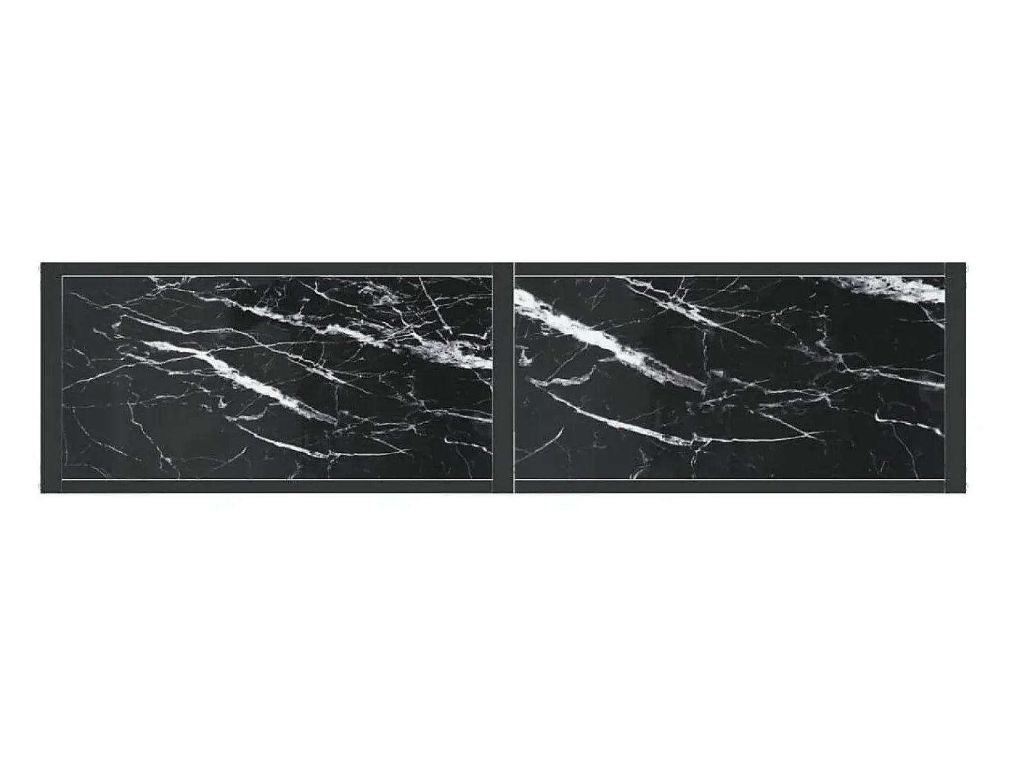 Mesa consola vidrio templado mármol negro 140x35x75,5cm ES697461