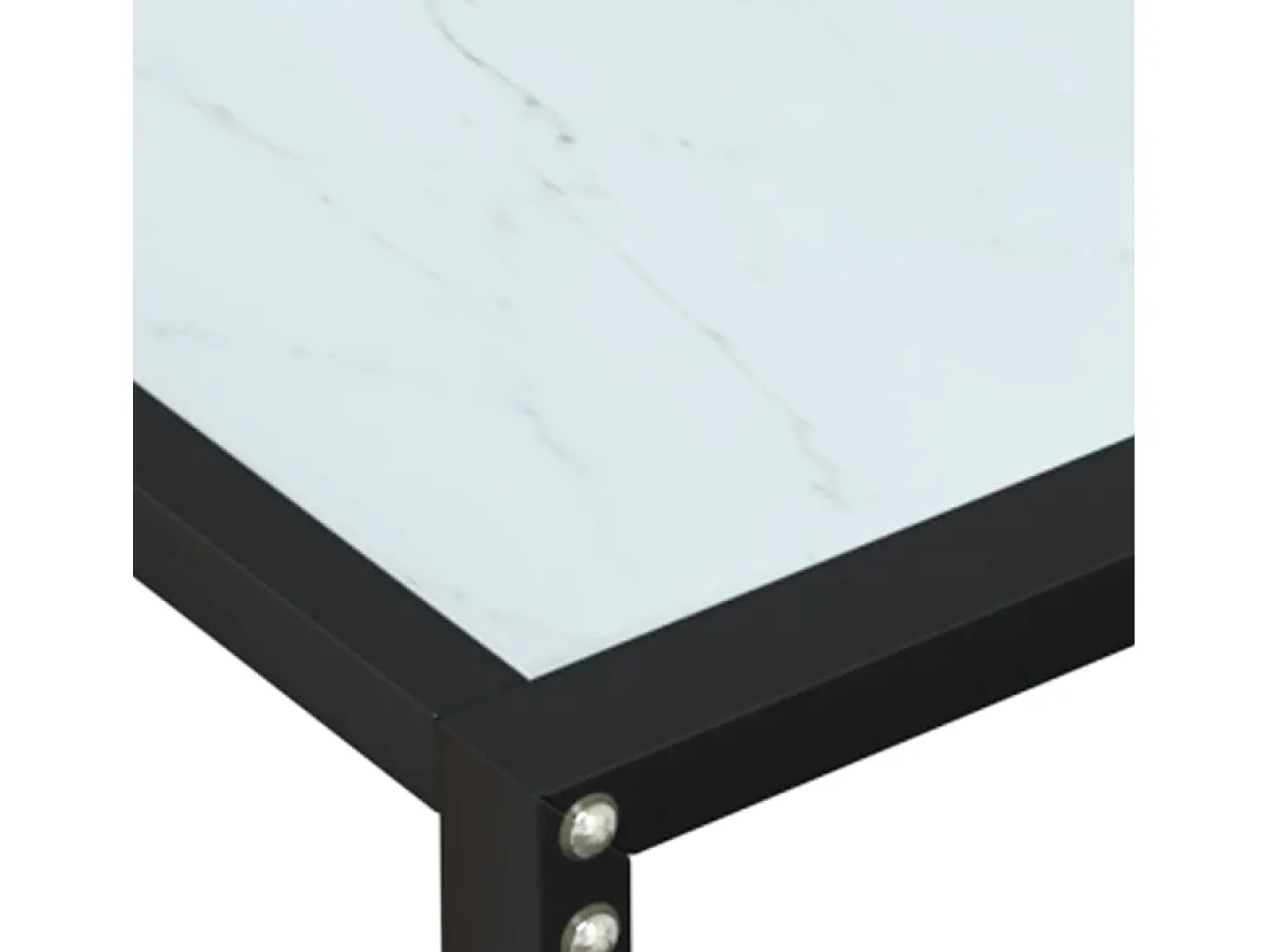 Mesa consola vidrio templado mármol blanco 180x35x75,5 cm