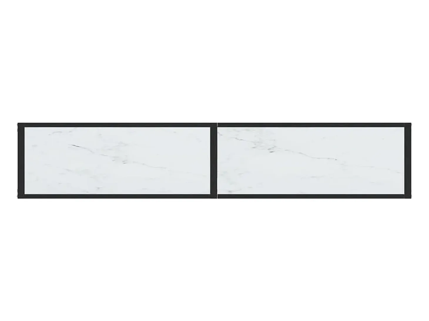 Mesa consola vidrio templado mármol blanco 180x35x75,5 cm